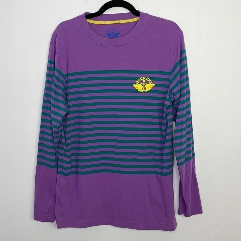Dockers contrasting stripes unisex long sleeve top